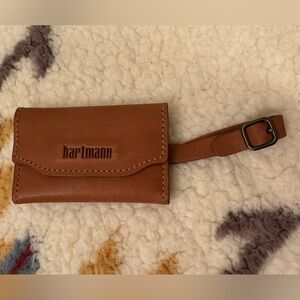 Hartmann Brown Leather Luggage Tag